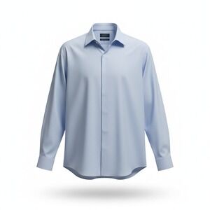 Eagle Mens Dress Shirt Slim Fit Blue Cotton Oxford Workwear 16.5 32/33